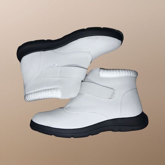 NWOB Haband Sno Country Womens Winter Ankle Boots Beige Off White Size 8 - Picture 9 of 9